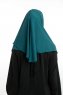 Bengi - Mörkgrön Micro Krep Turban Hijab