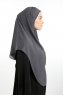 Bengi - Antracit Micro Krep Turban Hijab