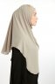 Bengi - Grön Micro Krep Turban Hijab