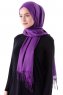 Demet - Mörklila Pashmina Hijab
