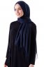 Demet - Marinblå Pashmina Hijab