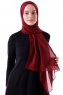 Hadise - Mörk Bordeaux Chiffon Hijab