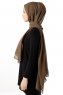 Hadise - Mörk Khaki Chiffon Hijab