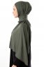 Neylan - Mörk Khaki Basic Jersey Hijab