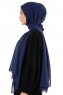 Esra - Marinblå Chiffon Hijab