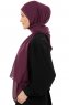Esra - Mörklila Chiffon Hijab