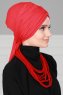 Amy - Röd Bomull Turban - Ayse Turban
