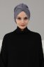 Amy - Grå Bomull Turban - Ayse Turban