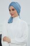 Amy - Sky Blue Bomull Turban