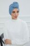 Amy - Sky Blue Bomull Turban