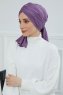 Amy - Violet Bomull Turban