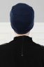 Stella - Marinblå Bomull Turban