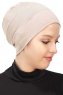 Stella - Taupe Bomull Turban