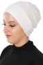 Stella - Vit Bomull Turban