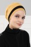 Elsa - Senapsgul & Svart Bomull Turban