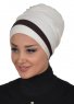 Elsa - Creme & Brun Bomull Turban