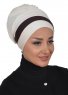 Elsa - Creme & Brun Bomull Turban