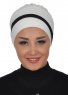 Elsa - Creme & Svart Bomull Turban