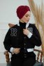 Laura - Bordeaux Bomull Turban