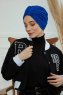 Laura - Blå Bomull Turban
