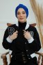 Laura - Blå Bomull Turban