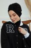 Laura - Svart Bomull Turban