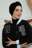 Laura - Svart Bomull Turban