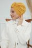 Laura - Senapsgul Bomull Turban