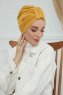 Laura - Senapsgul Bomull Turban