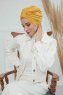 Laura - Senapsgul Bomull Turban