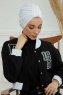 Laura - Vit Bomull Turban
