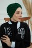 Laura - Mörkgrön Bomull Turban