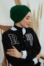 Laura - Mörkgrön Bomull Turban