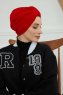 Laura - Röd Bomull Turban