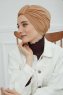 Laura - Ljusbrun Bomull Turban