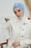 Laura - Sky Blue Bomull Turban