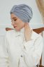 Laura - Ljusgrå Bomull Turban