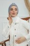 Laura - Ljusgrå Bomull Turban