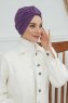 Laura - Violet Bomull Turban