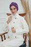 Laura - Violet Bomull Turban