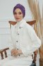 Laura - Violet Bomull Turban
