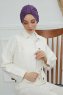 Laura - Violet Bomull Turban