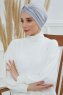 Astrid - Ljusgrå Bomull Turban