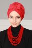 Agnes - Röd Bomull Turban - Ayse Turban