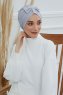 Agnes - Ljusgrå Bomull Turban