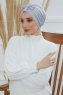 Agnes - Ljusgrå Bomull Turban