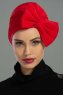 Julia - Röd Bomull Turban - Ayse Turban