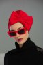 Julia - Röd Bomull Turban - Ayse Turban