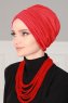 Wilma - Röd Bomull Turban - Ayse Turban
