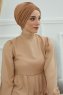 Wilma - Ljusbrun Bomull Turban